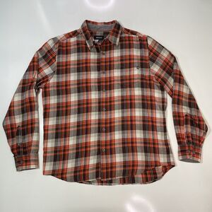 Marmot Men’s Lightweight Flannel Shirt Long Sleeve Button Sunset Plaid Hiking L